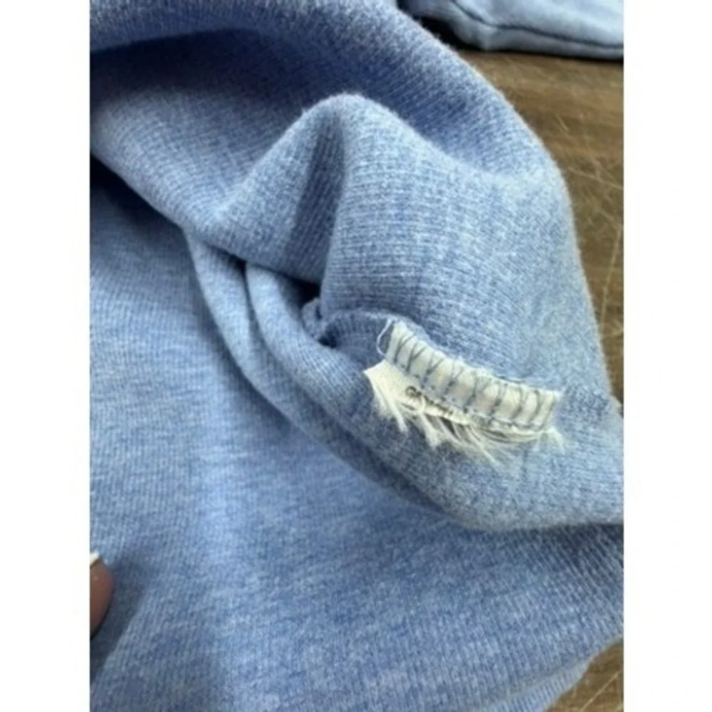 Polo Ralph Lauren Mens‎ Light Blue Heather Quarter Zip Pullover Sweater Large